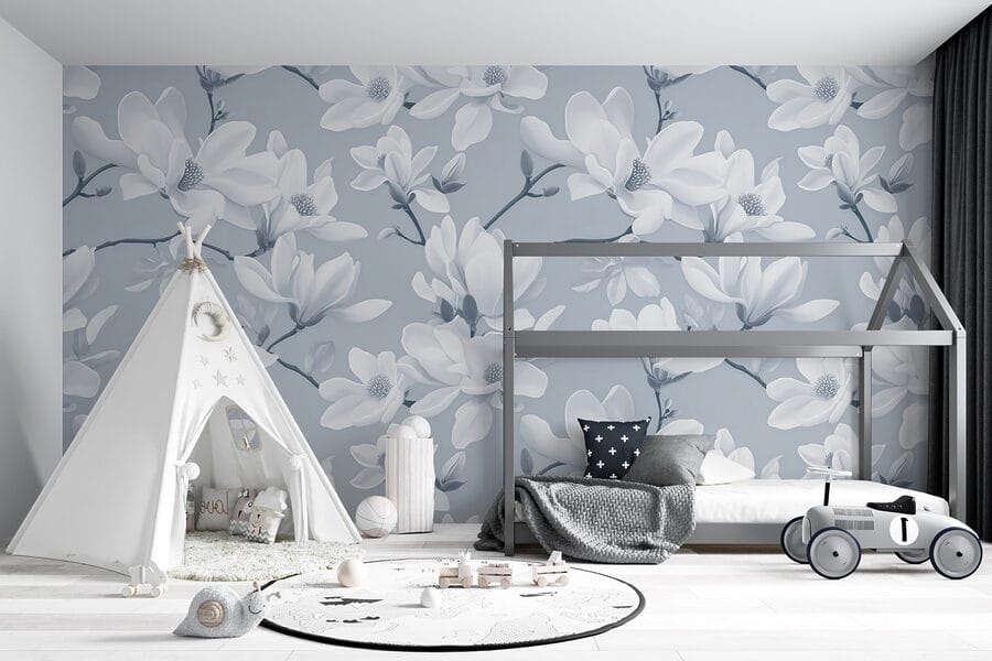 Wall murals Pattern of white flowers - Image 5