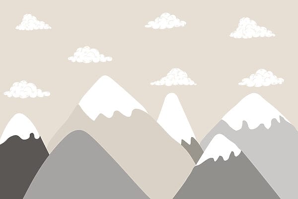 Mountain range with clouds Mountain range with clouds