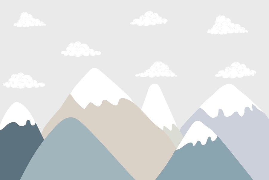Wall murals Mountain range with clouds - Image 3