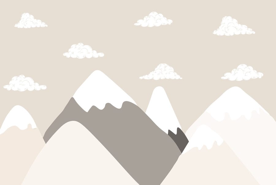 Mountain range with clouds Mountain range with clouds