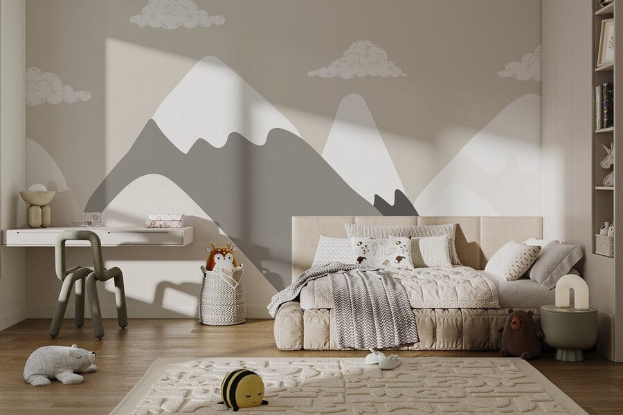 Mountain range with clouds Mountain range with clouds
