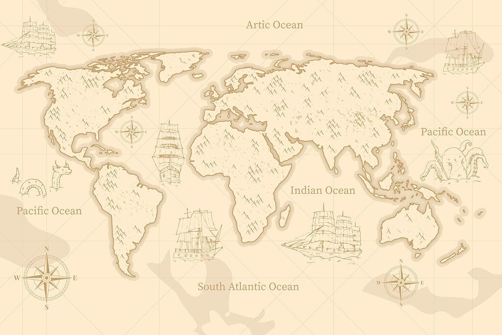 Map of the world Map of the world
