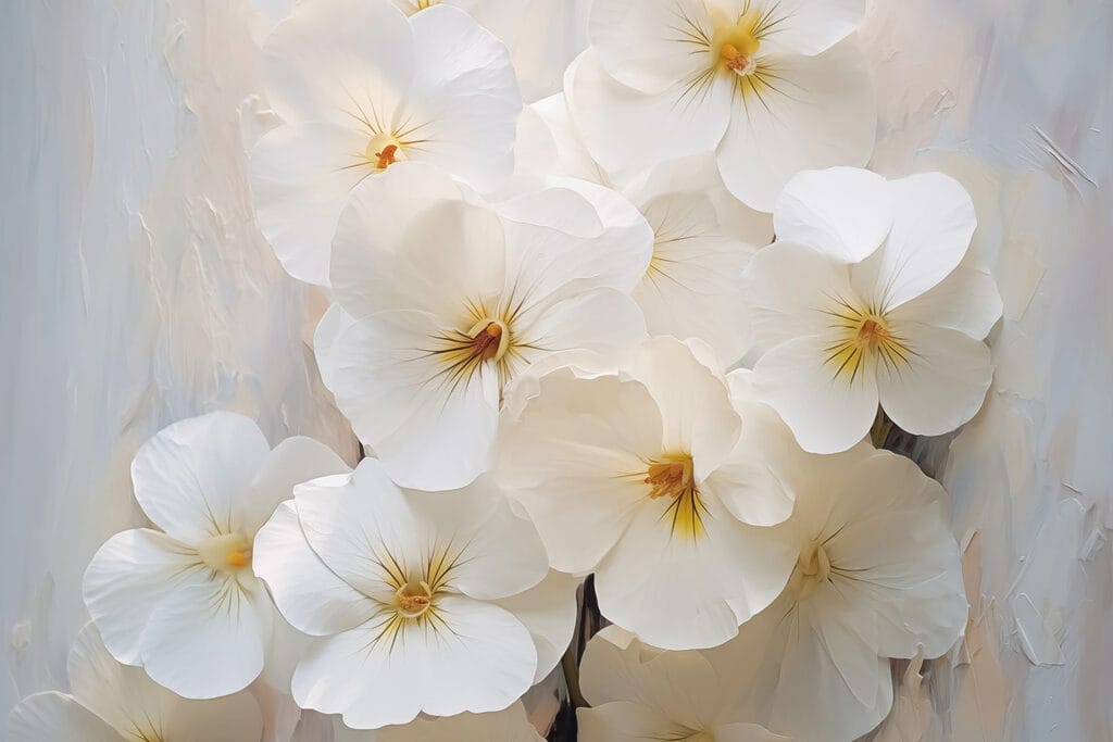 Group of white flowers Group of white flowers