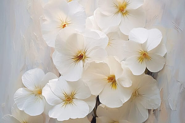 Group of white flowers Group of white flowers