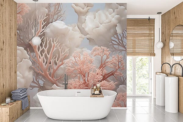 Soft coral textures in serene hues Soft coral textures in serene hues