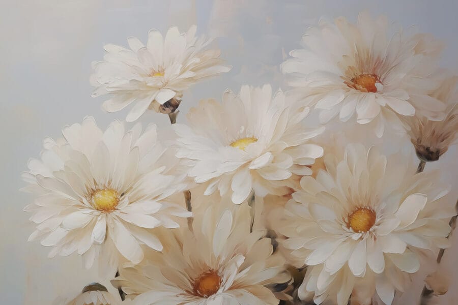Wall murals Group of white flowers - Image 3