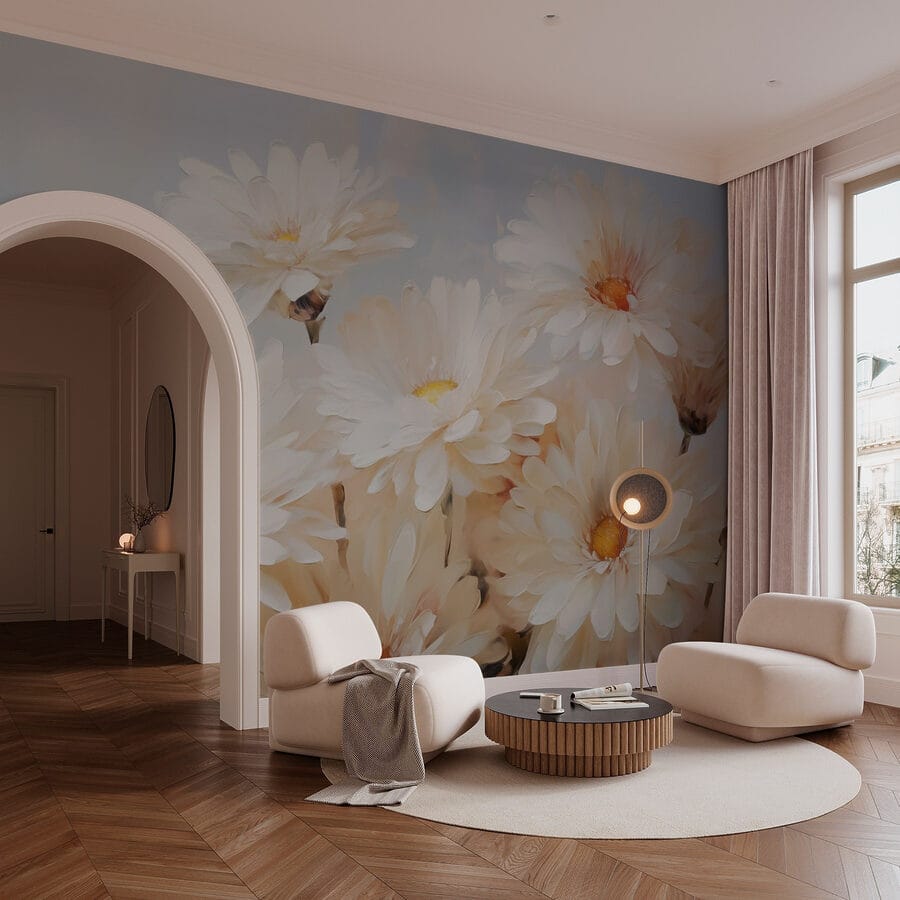 Wall murals Group of white flowers - Image 2