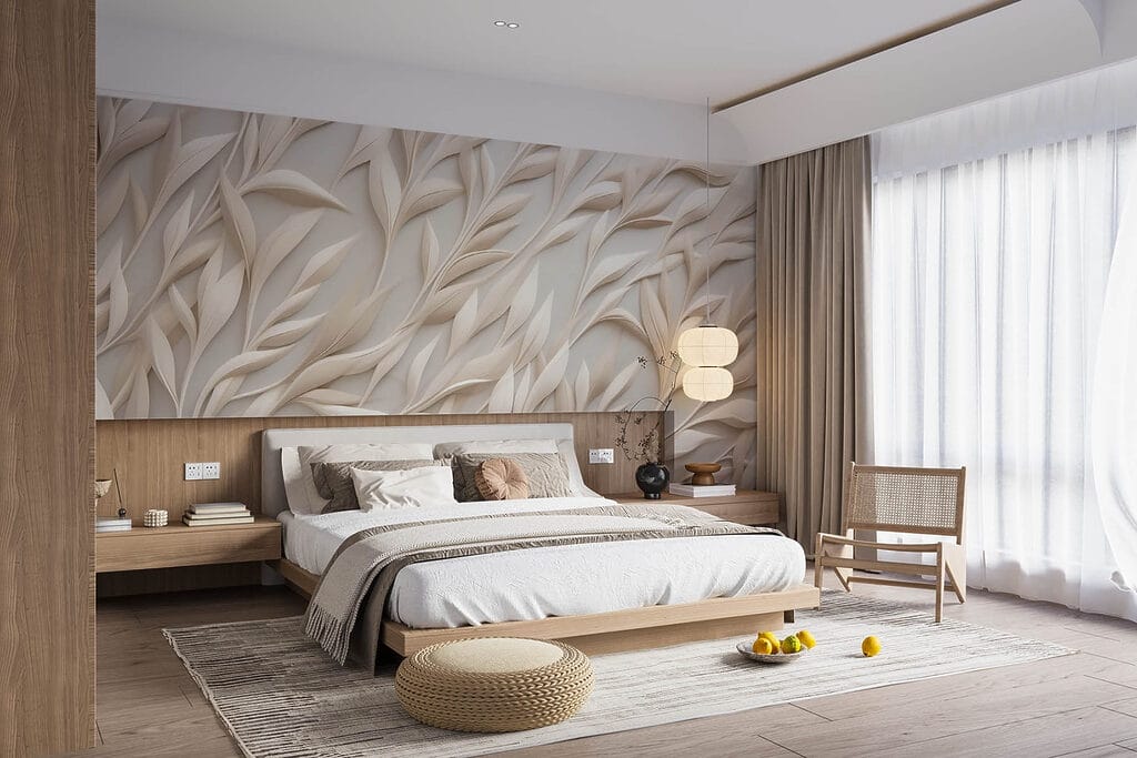 White leaves on a white surface