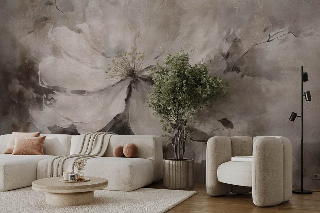 Painting of a white flower