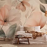 Wall murals Delicate petals in soft hues