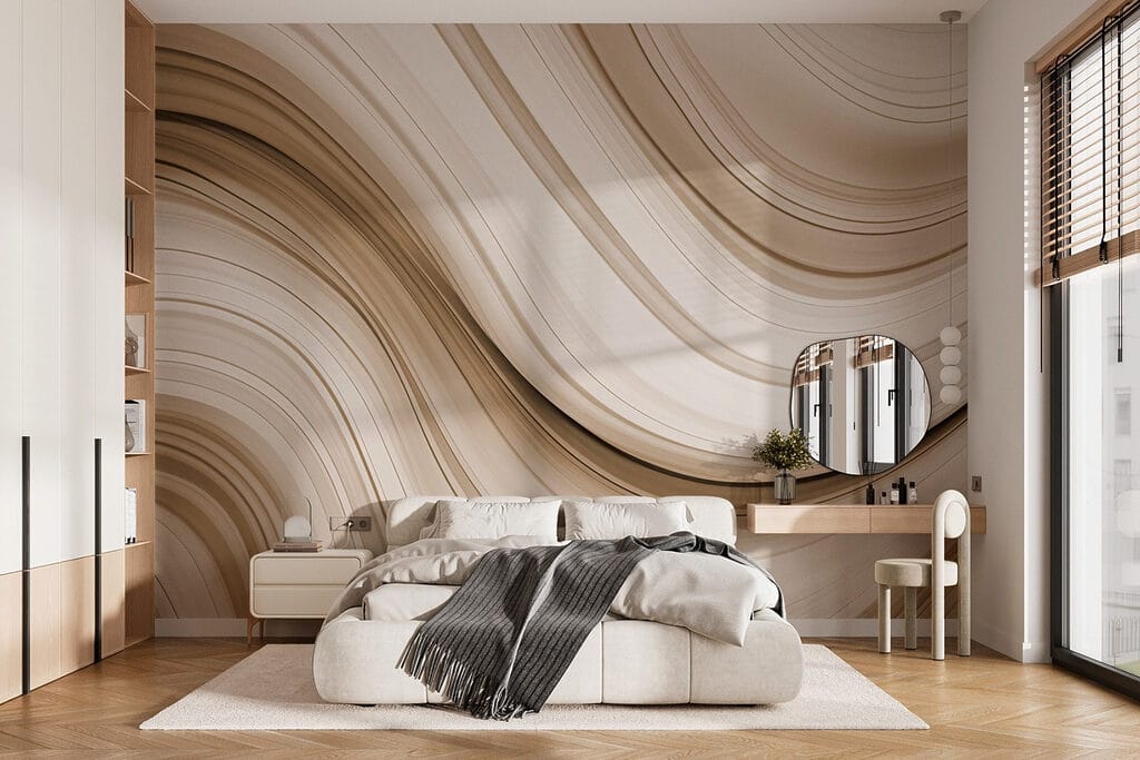 Flowing lines in soft neutral tones Flowing lines in soft neutral tones