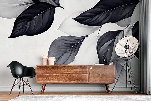 Elegant leaves in monochrome tones. Elegant leaves in monochrome tones.