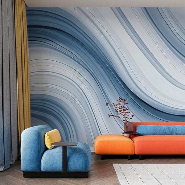 White and grey wavy lines White and grey wavy lines