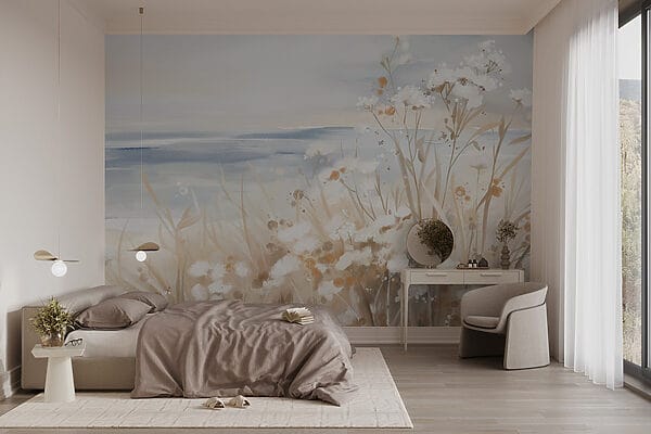 Painting of flowers and grass Painting of flowers and grass