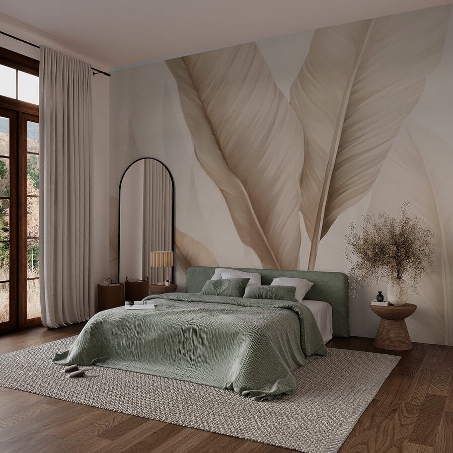 Soft leaves against a muted backdrop