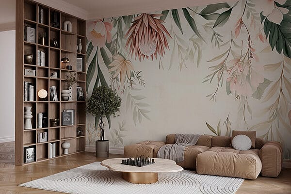 Floral border with leaves and flowers w03019pig1r 600x400 - Floral border with leaves and flowers - tegory