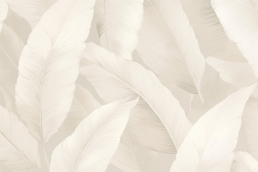 Soft leaves on a subtle backdrop