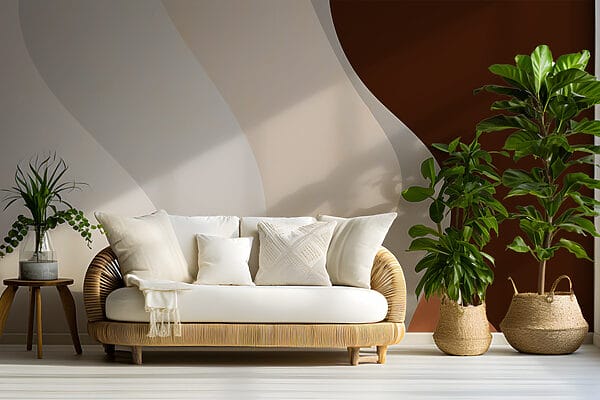 Flowing lines and soft hues interact. Flowing lines and soft hues interact.