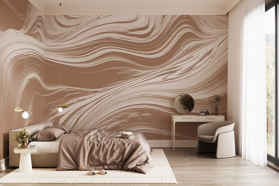White swirls on a surface