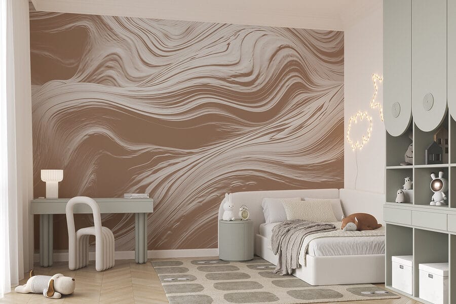 White swirls on a surface