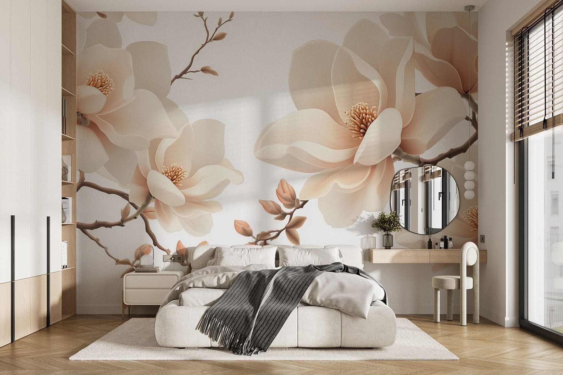 Elegant blossoms on graceful branches Elegant blossoms on graceful branches