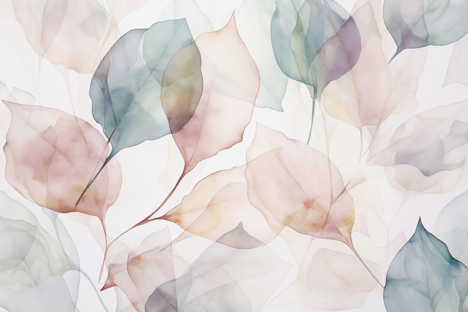 Soft hues of delicate leaves