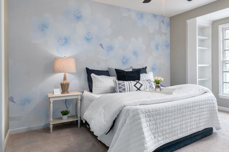Wall murals Delicate blooms in soft hues.