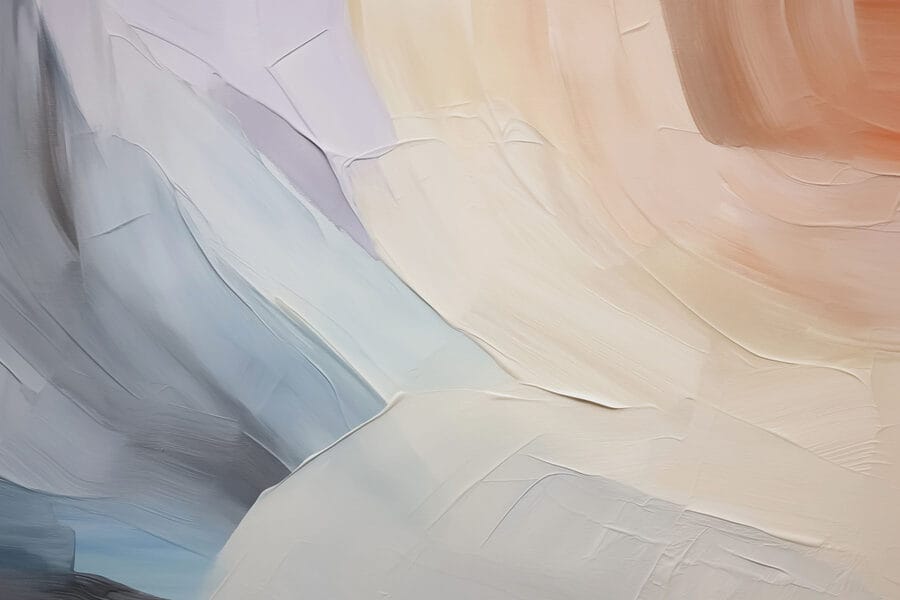Wall murals Abstract waves in soft colors. - Image 3