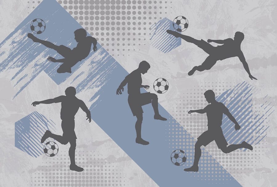 Wall murals Group of men playing football - Image 4