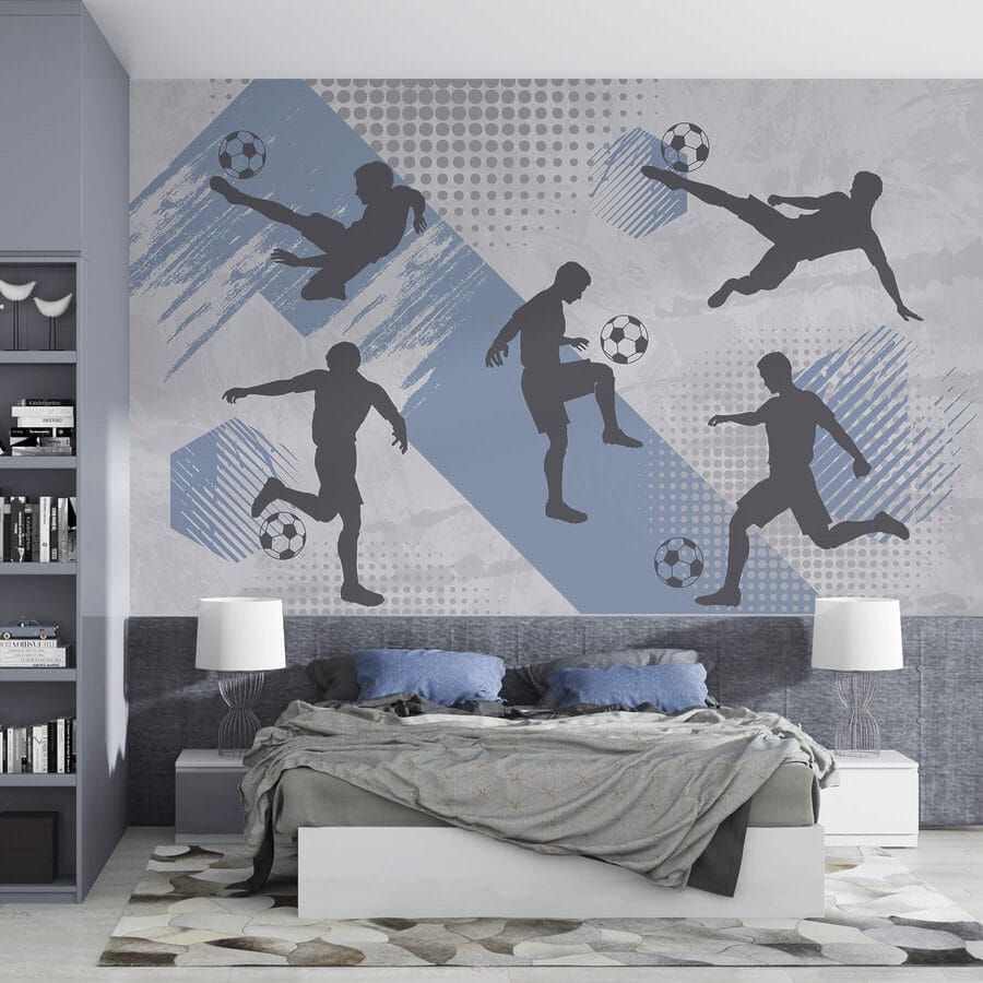 Wall murals Group of men playing football - Image 2