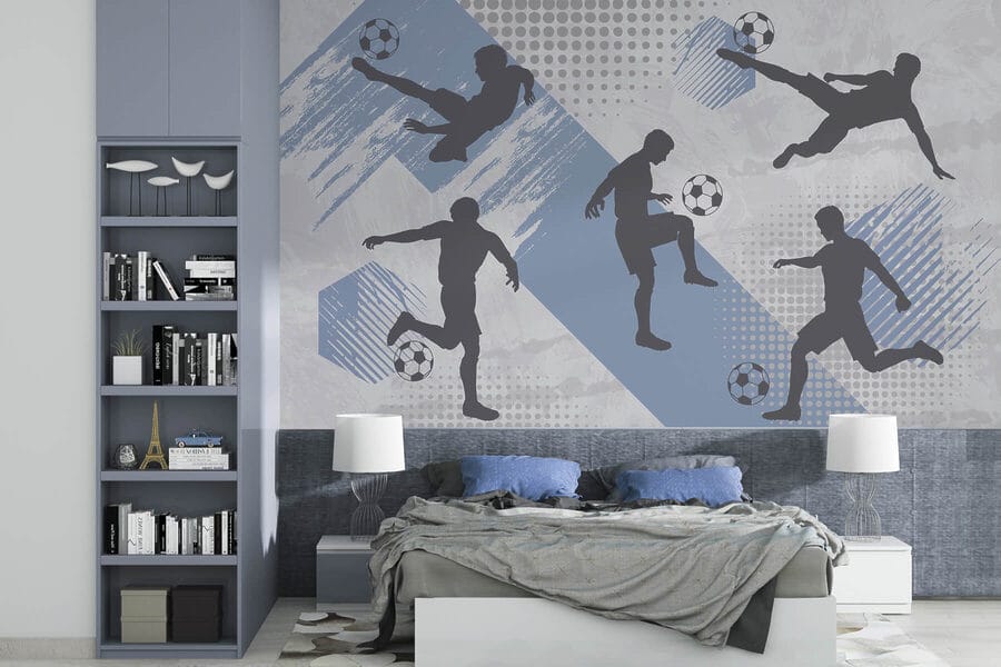 Wall murals Group of men playing football - Image 3