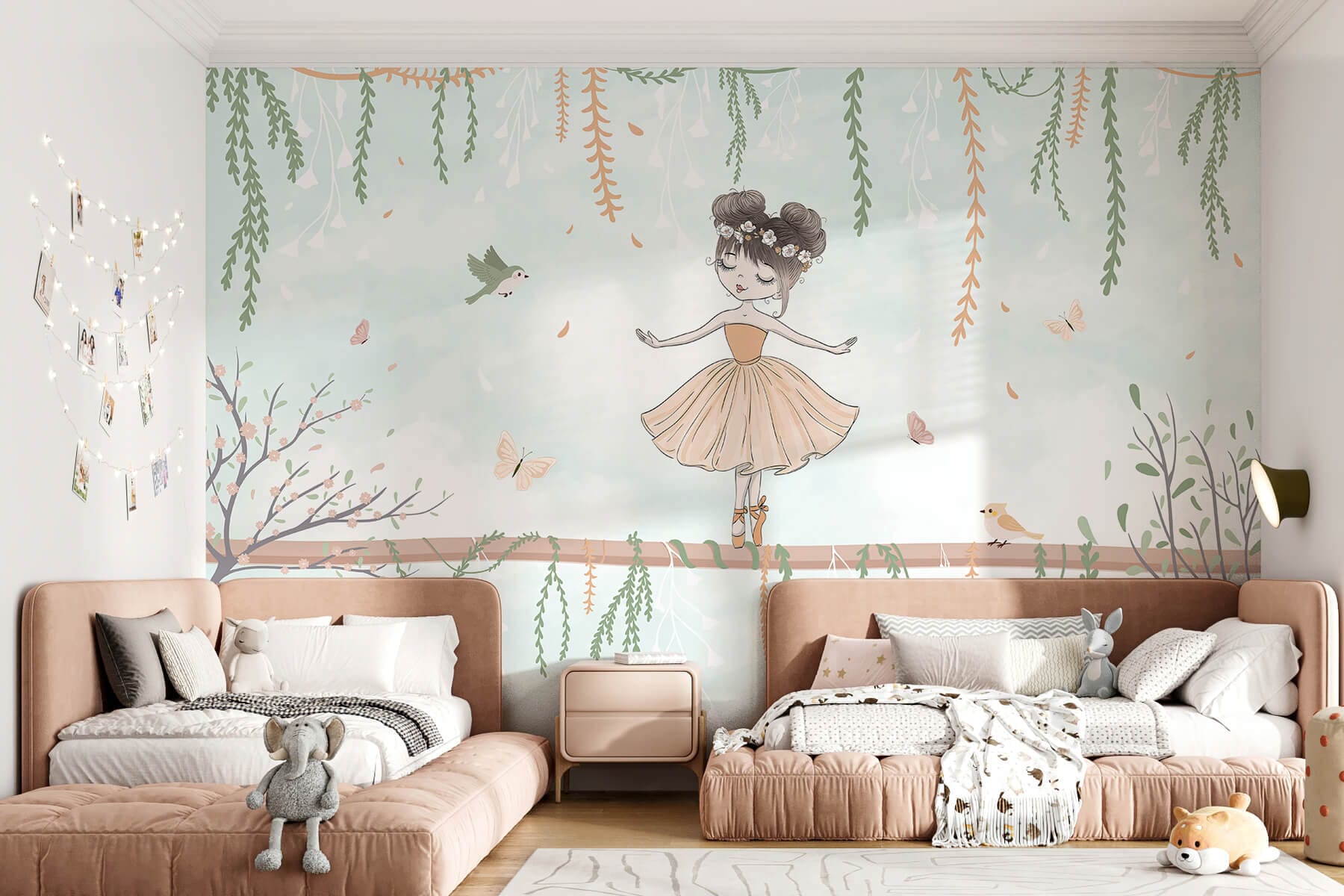 Cartoon of a girl on a branch Cartoon of a girl on a branch