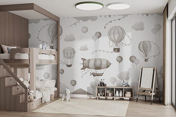 Pattern of hot air balloons and mountains w08765v1pir3r 600x400 - Pattern of hot air balloons and mountains