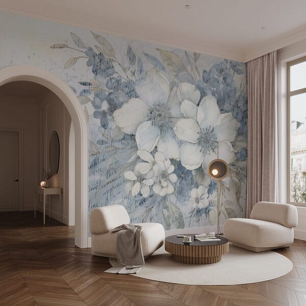 Painting of flowers and leaves Painting of flowers and leaves