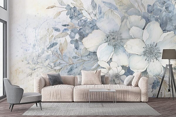 Painting of flowers and leaves Painting of flowers and leaves