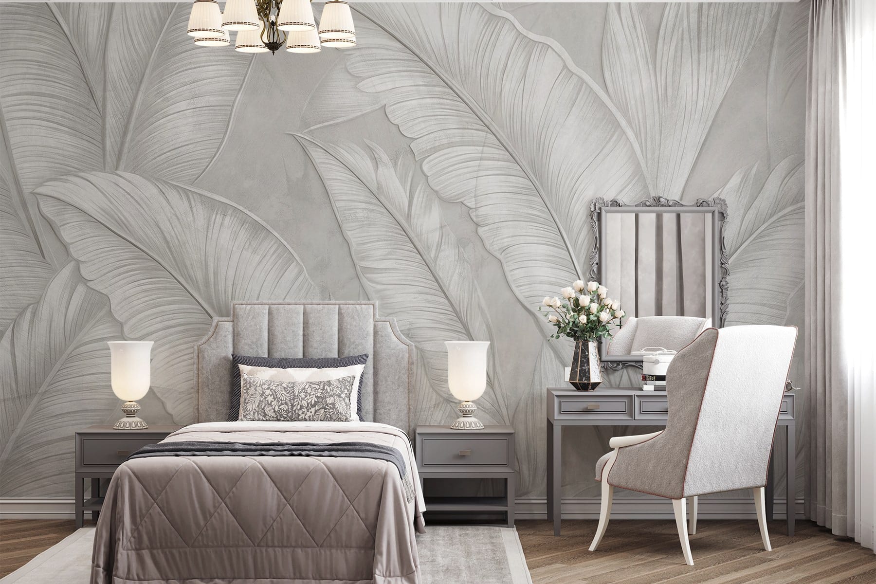 White wallpaper with feathers White wallpaper with feathers