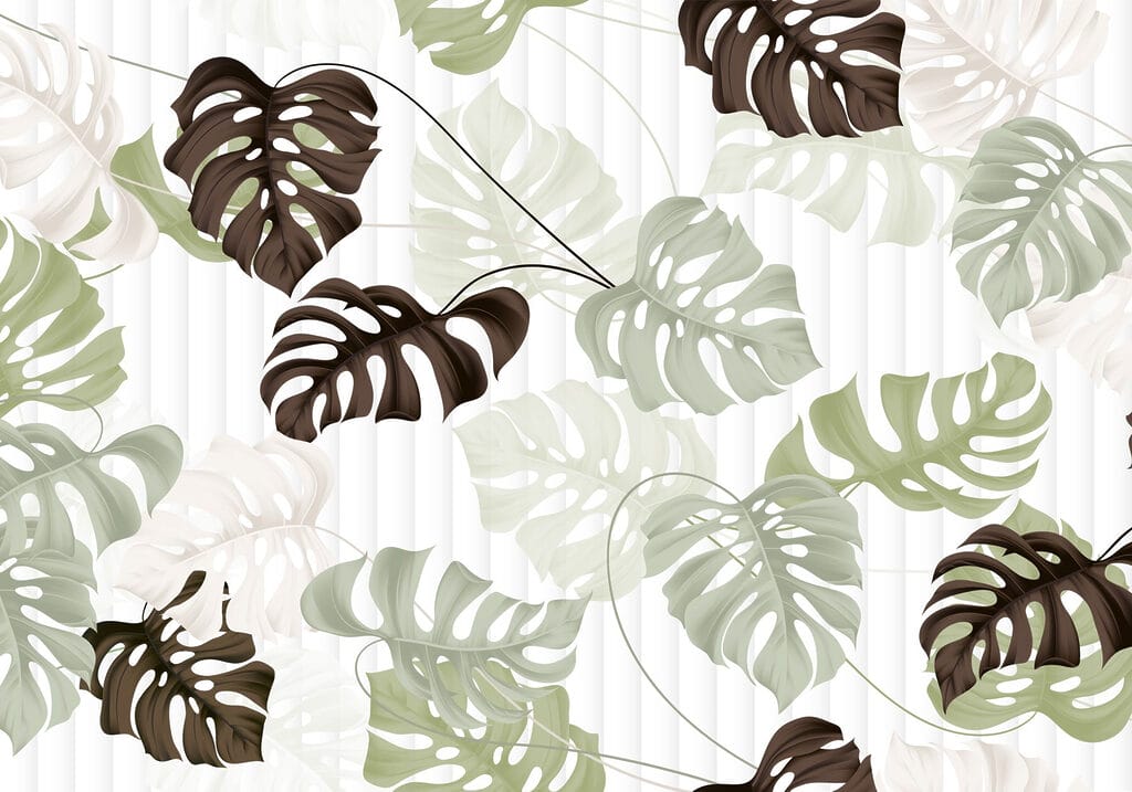 Pattern of leaves on a white background Pattern of leaves on a white background