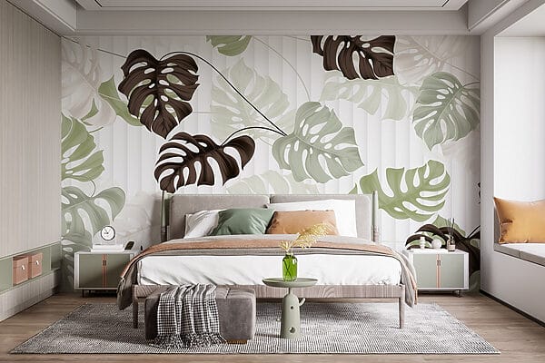 Pattern of leaves on a white background Pattern of leaves on a white background