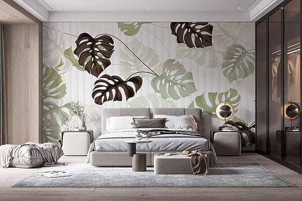Pattern of leaves on a white background Pattern of leaves on a white background