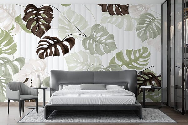 Pattern of leaves on a white background Pattern of leaves on a white background
