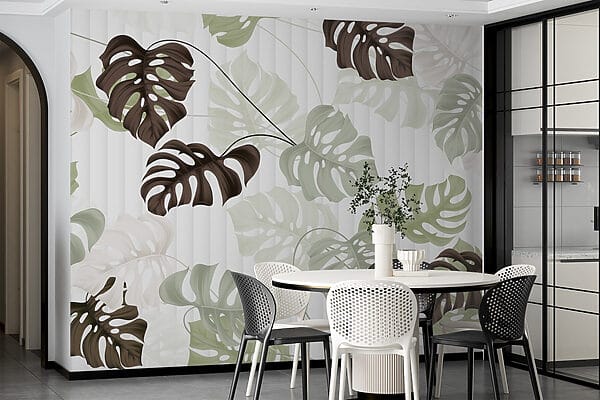 Pattern of leaves on a white background Pattern of leaves on a white background