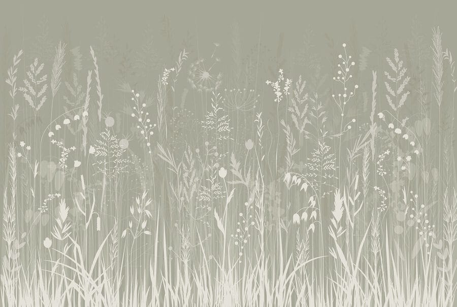 Wall murals Field of grass and flowers - Image 4