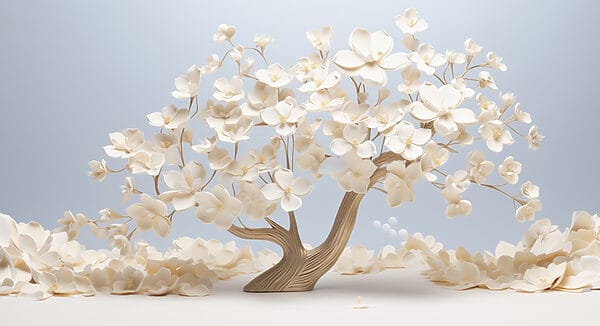 Tree with white flowers Tree with white flowers