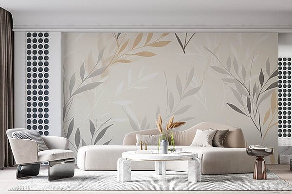 Pattern of leaves on a white background Pattern of leaves on a white background