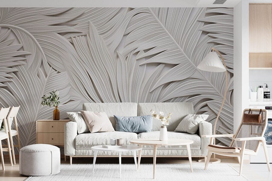 White paper cut out of leaves
