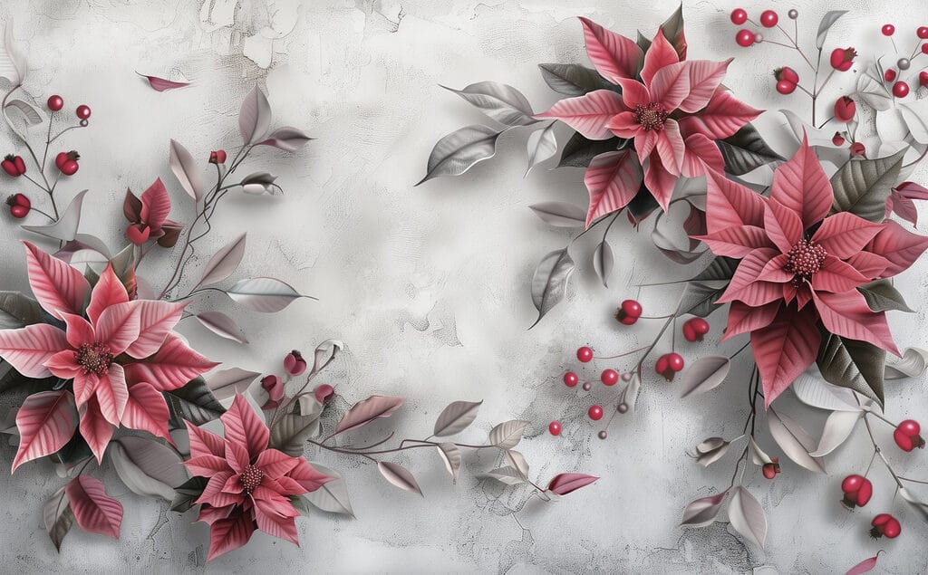 Flowery elegance on a muted backdrop Flowery elegance on a muted backdrop