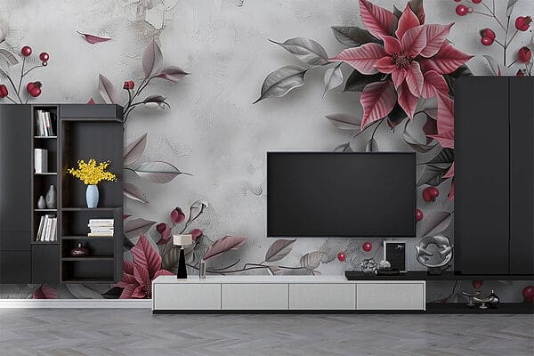 Flowery elegance on a muted backdrop Flowery elegance on a muted backdrop