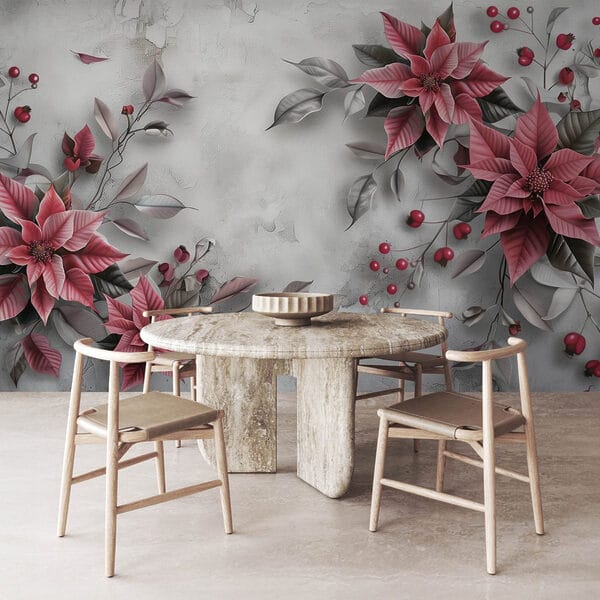 Flowery elegance on a muted backdrop Flowery elegance on a muted backdrop