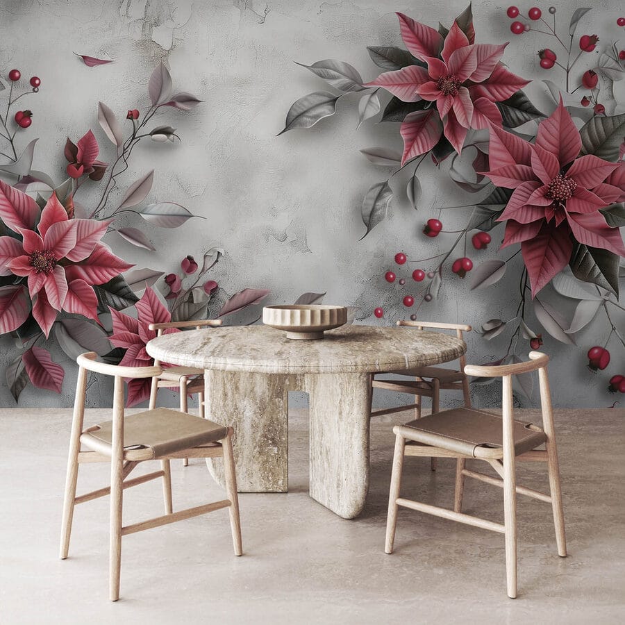 Flowery elegance on a muted backdrop Flowery elegance on a muted backdrop