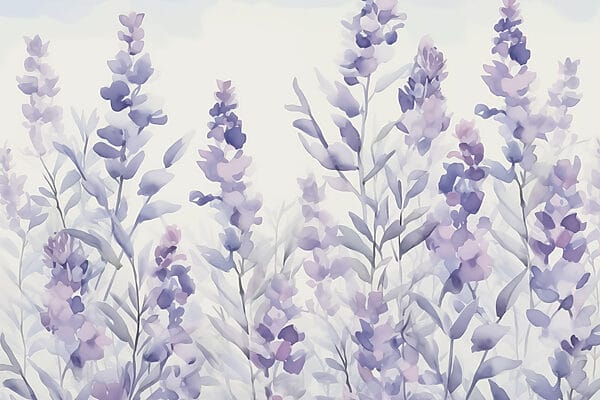 Painting of purple flowers Painting of purple flowers